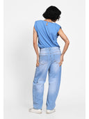 Jeans relaxed straight-leg Albastru