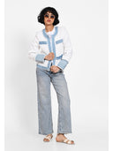 Jacheta bleu cloud Alb albastru