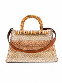 Sofia Cardoni Geanta de plaja Baby Hestia straw-Albastru