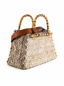 Sofia Cardoni Geanta de plaja Baby Hestia straw-Albastru