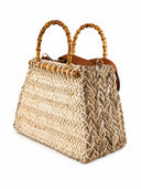 Sofia Cardoni Geanta de plaja Baby Hestia straw-Roz