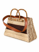 Sofia Cardoni Geanta de plaja Baby Hestia straw-Verde