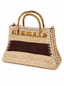 Sofia Cardoni Geanta de plaja Baby Hestia straw-Verde