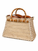 Sofia Cardoni Geanta de plaja Baby Hestia straw-Verde