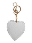 Roberta M Charm Cuore in pelle naturale Bianco