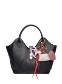 Roberta M Charm Collana pelle naturale cognac