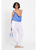 Pantaloni tapered Alb