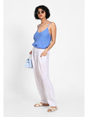 Pantaloni tapered Alb