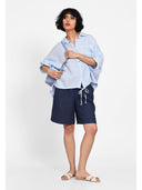 Bluza in cordon reglabil la baza Albastru deschis
