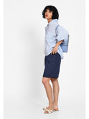 Bluza in cordon reglabil la baza Albastru deschis