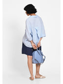 Bluza in cordon reglabil la baza Albastru deschis