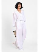 Pantaloni wide-leg Alb