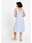 Rochie midi cu detaliu frontal Albastru deschis