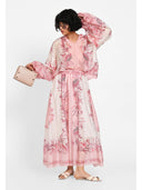 Fusta maxi rose silk-tencel Roz
