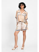 Silk scarf print shirt Piersica