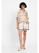 Silk scarf print shirt Piersica