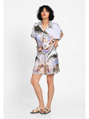 Silk scarf print shorts Alb