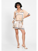 Silk scarf print shorts Piersica