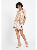 Silk scarf print shorts Piersica