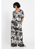 Camasa monochrome silk print resort Negru