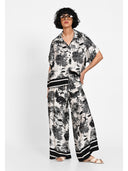 Camasa monochrome silk print resort Negru