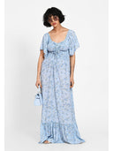 Rochie maxi soft bloom Albastru