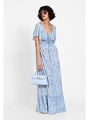 Rochie maxi soft bloom Albastru