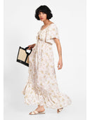 Rochie maxi soft bloom Bej