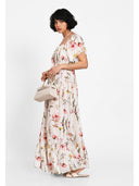 Rochie maxi ivory bloom Alb