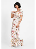 Rochie maxi ivory bloom Alb