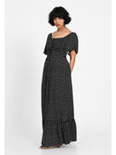 Rochie maxi paris polka Negru