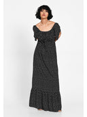 Rochie maxi paris polka Negru
