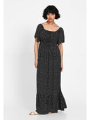 Rochie maxi paris polka Negru