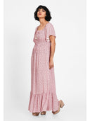 Rochie maxi pink polka Roz