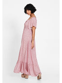 Rochie maxi pink polka Roz