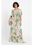 Rochie mediterranean blossom Verde