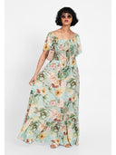 Rochie mediterranean blossom Verde