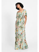 Rochie mediterranean blossom Verde