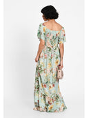 Rochie mediterranean blossom Verde