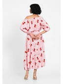 Rochie effortless chic Roz cherry