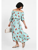 Rochie effortless chic Turquiose cherry