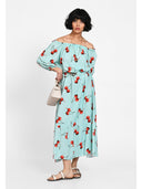 Rochie effortless chic Turquiose cherry