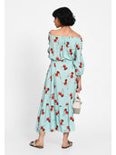 Rochie effortless chic Turquiose cherry
