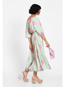Rochie midi cu imprimeu oversized Verde dots
