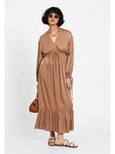 Rochie boho luxe Camel