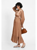 Rochie boho luxe Camel