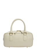 Borsa a cartella Andreea beige in vera pelle