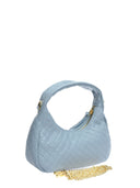 Borsa a tracolla Angela in pelle naturale azzurro