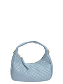 Borsa a tracolla Angela in pelle naturale azzurro