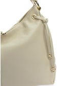 Borsa hobo Mihalea beige in vera pelle